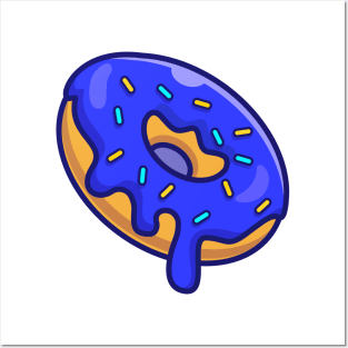 Tasty blue donut Posters and Art